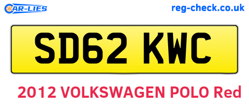 SD62KWC are the vehicle registration plates.