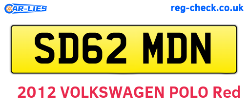 SD62MDN are the vehicle registration plates.
