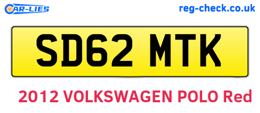 SD62MTK are the vehicle registration plates.