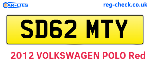 SD62MTY are the vehicle registration plates.