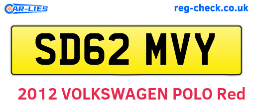 SD62MVY are the vehicle registration plates.
