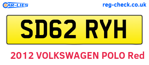 SD62RYH are the vehicle registration plates.