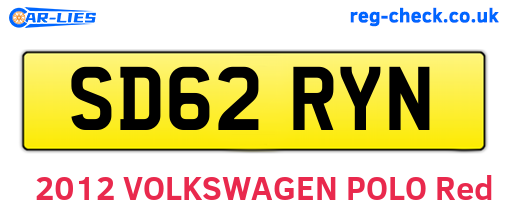 SD62RYN are the vehicle registration plates.