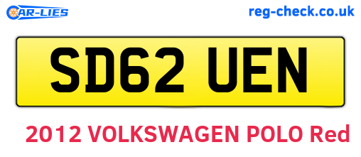 SD62UEN are the vehicle registration plates.