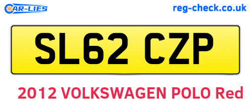 SL62CZP are the vehicle registration plates.