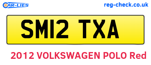 SM12TXA are the vehicle registration plates.