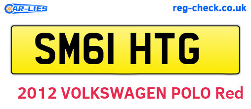 SM61HTG are the vehicle registration plates.