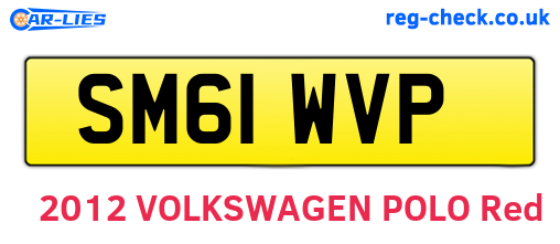 SM61WVP are the vehicle registration plates.