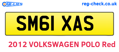 SM61XAS are the vehicle registration plates.