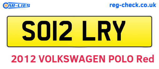 SO12LRY are the vehicle registration plates.