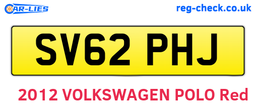 SV62PHJ are the vehicle registration plates.
