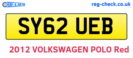 SY62UEB are the vehicle registration plates.