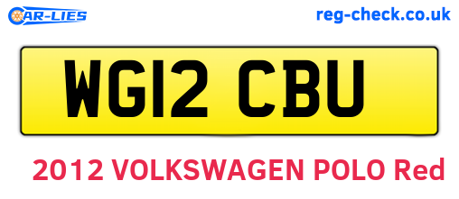 WG12CBU are the vehicle registration plates.