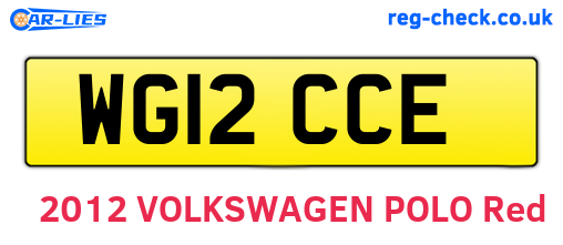 WG12CCE are the vehicle registration plates.