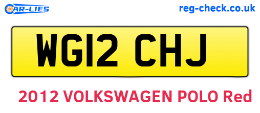 WG12CHJ are the vehicle registration plates.