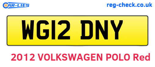 WG12DNY are the vehicle registration plates.