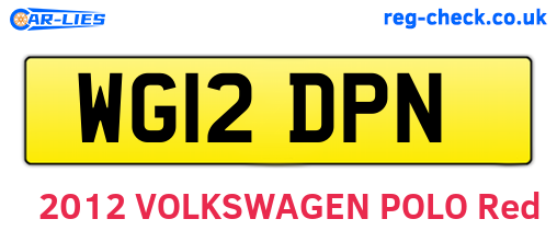 WG12DPN are the vehicle registration plates.