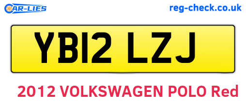 YB12LZJ are the vehicle registration plates.