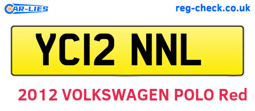 YC12NNL are the vehicle registration plates.