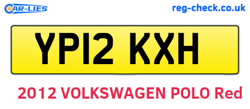 YP12KXH are the vehicle registration plates.