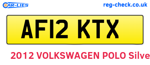 AF12KTX are the vehicle registration plates.
