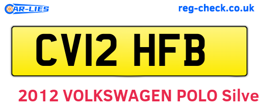 CV12HFB are the vehicle registration plates.