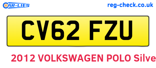 CV62FZU are the vehicle registration plates.