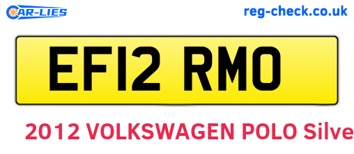 EF12RMO are the vehicle registration plates.