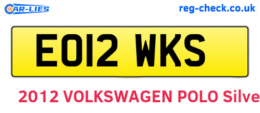 EO12WKS are the vehicle registration plates.