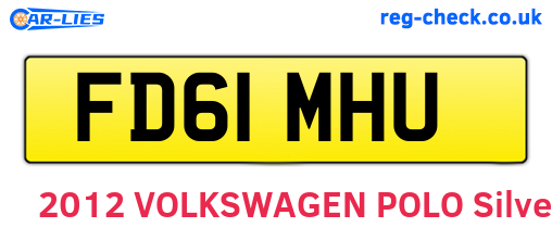 FD61MHU are the vehicle registration plates.
