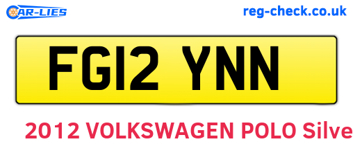 FG12YNN are the vehicle registration plates.