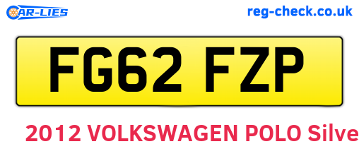 FG62FZP are the vehicle registration plates.