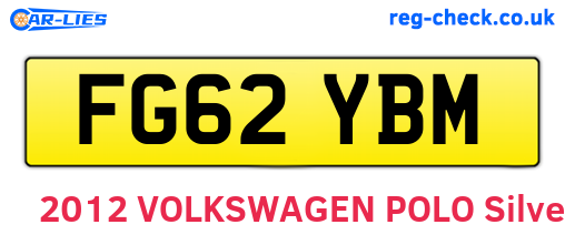 FG62YBM are the vehicle registration plates.