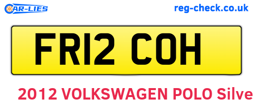 FR12COH are the vehicle registration plates.