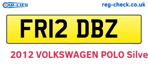 FR12DBZ are the vehicle registration plates.