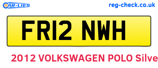 FR12NWH are the vehicle registration plates.