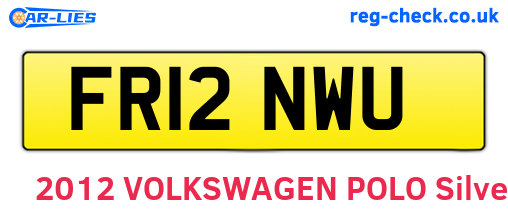 FR12NWU are the vehicle registration plates.