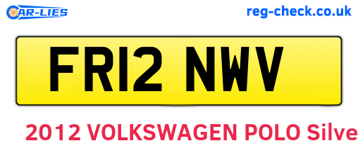FR12NWV are the vehicle registration plates.