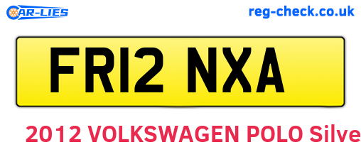FR12NXA are the vehicle registration plates.