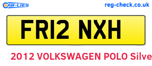 FR12NXH are the vehicle registration plates.