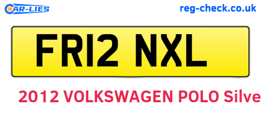 FR12NXL are the vehicle registration plates.