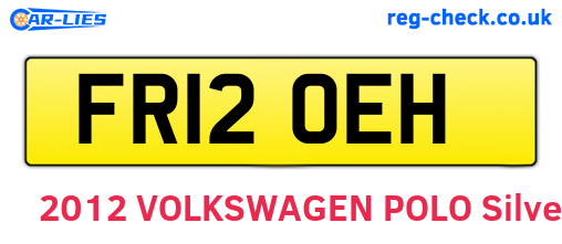FR12OEH are the vehicle registration plates.