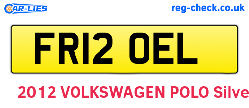 FR12OEL are the vehicle registration plates.
