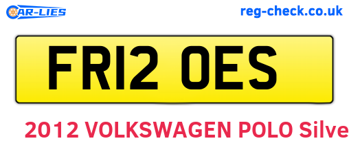 FR12OES are the vehicle registration plates.