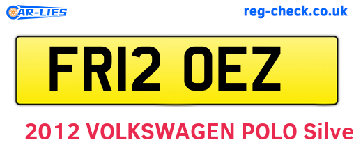 FR12OEZ are the vehicle registration plates.