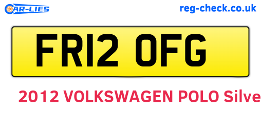 FR12OFG are the vehicle registration plates.
