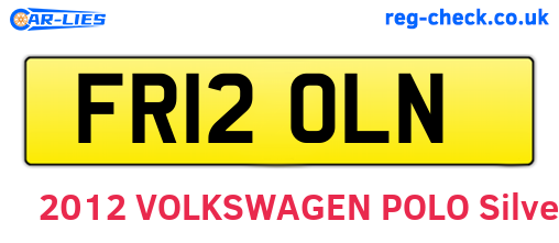 FR12OLN are the vehicle registration plates.