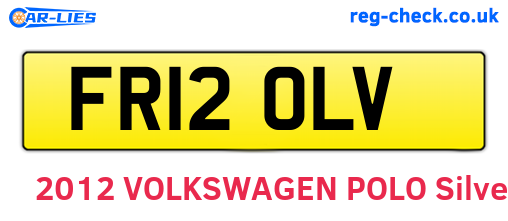 FR12OLV are the vehicle registration plates.