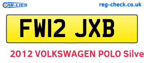 FW12JXB are the vehicle registration plates.