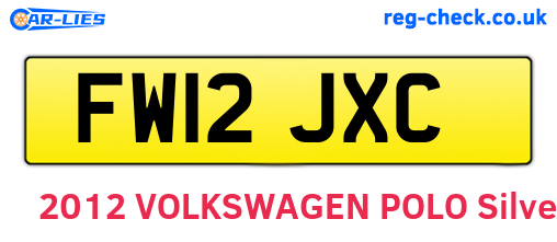 FW12JXC are the vehicle registration plates.